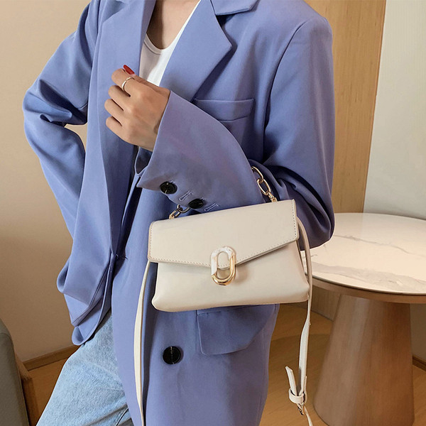 Modern női táska eko bőrből, hosszú és rövid fülekkel