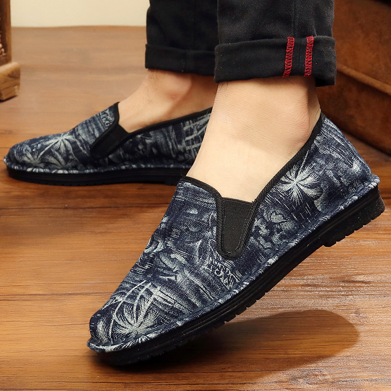 Ежедневни текстилни мъжки обувки с равна подметка