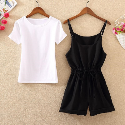 Μοντέρνο γυναικείο σετ από δύο μέρη T-shirt + φόρμα