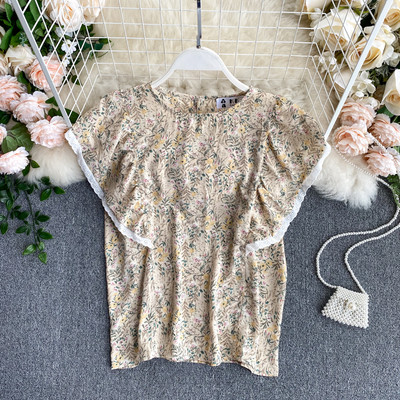 Bluza de dama cu bucle si model floral
