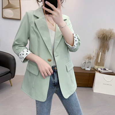 Γυναικείο σακάκι με κουμπί και μανίκια 3/4