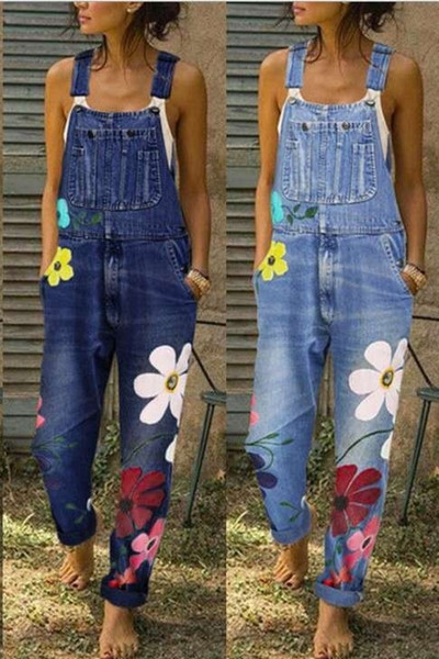 НОВ модел дамски гащеризон с апликация и джобове