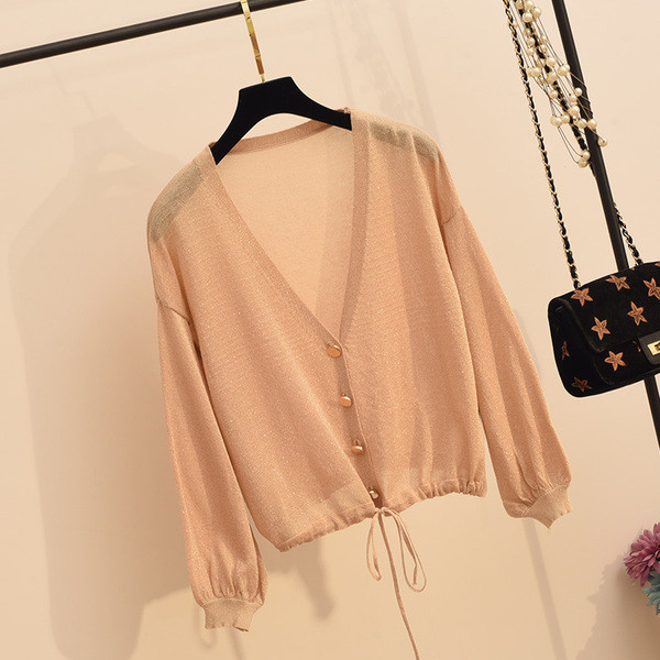 Γυναικείο πουλόβερ από λεπτό πλέξιμο με κουμπιά