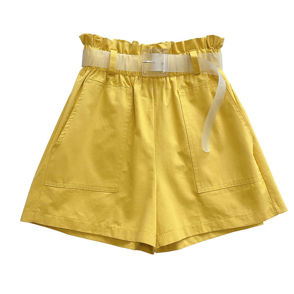 ΝΕΟ μοντέλο γυναικείου σορτς με υψηλή μέση και ζώνη