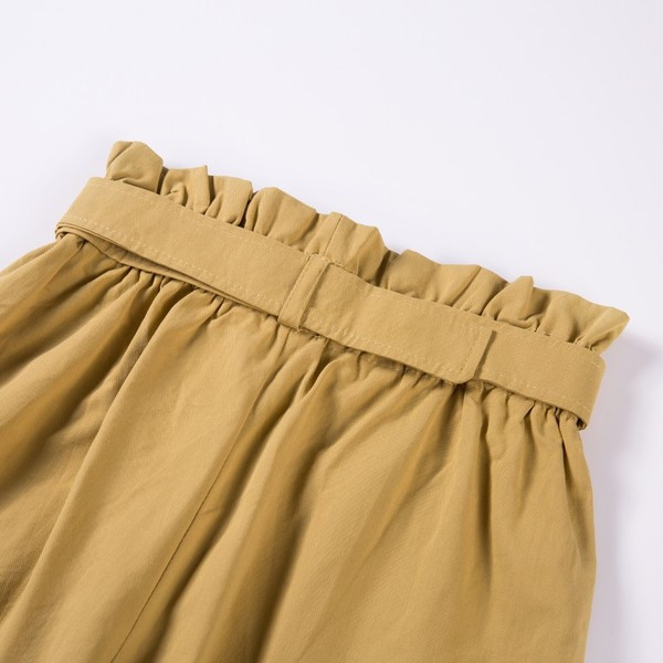 Kõrge vöökoha ja taskuga vabaaja naiste lühikesed püksid