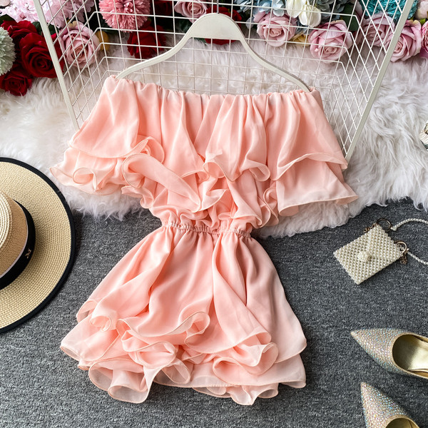 Női sifon ing csupasz vállpánttal és gumival