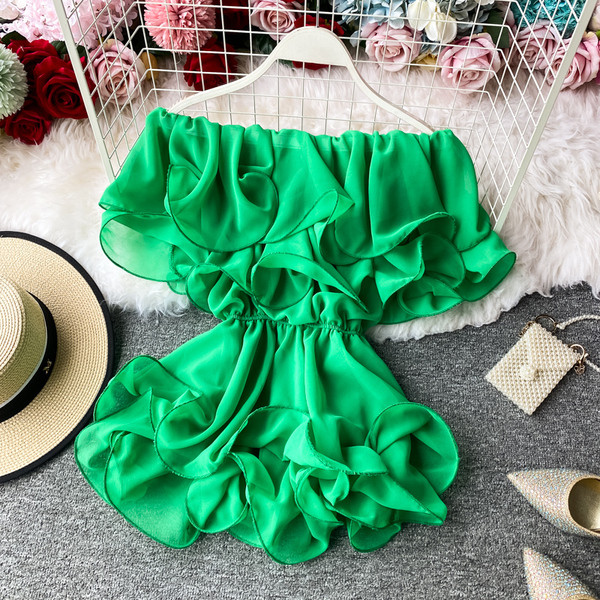 Női sifon ing csupasz vállpánttal és gumival