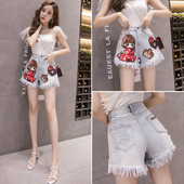 Model nou de pantaloni scurti de dama cu imprimeu