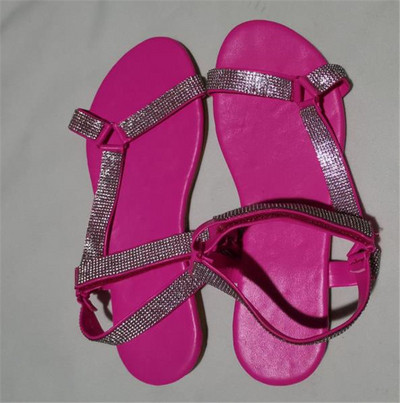 Sandale casual dama cu pietre si talpa plata