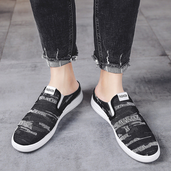 ΝΕΟ μοντέλο ανδρικές παντόφλες τζιν με σκισμένα μοτίβα