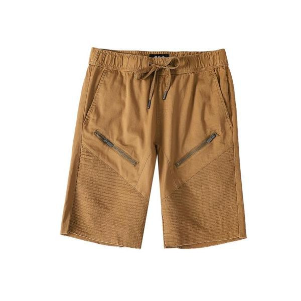 Rövid sport-alkalmi férfi nadrág cipzárral