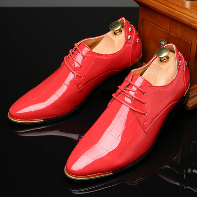 NOUL model de pantofi formali barbatesti din piele ecologica cu sireturi si elemente metalice