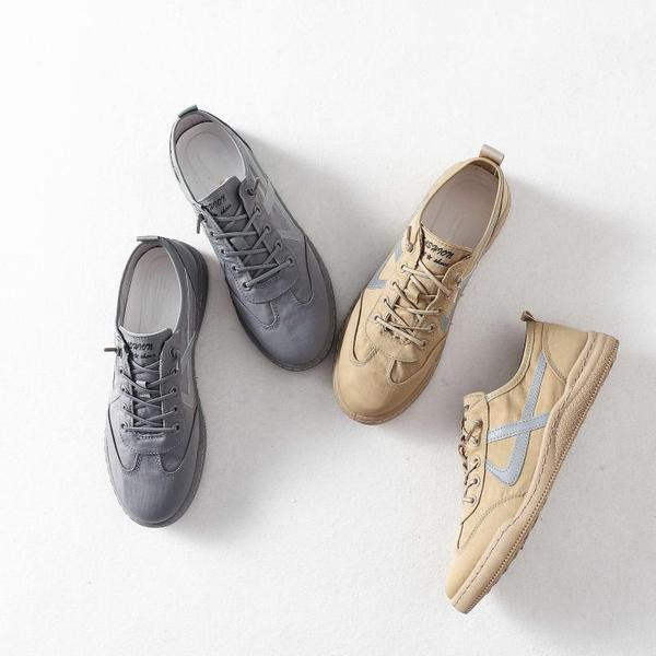 Ανδρικά παπούτσια casual από υφάσματα με κορδόνια