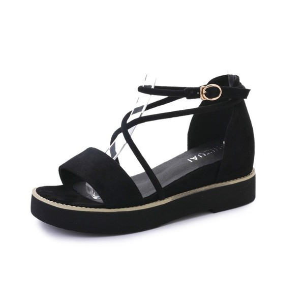 Νέο μοντέλο γυναικεία σανδάλια με αγκράφα και κορδόνια από οικολογικό σουέτ