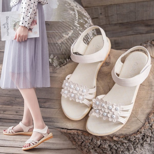 Uus mudel kivikestega ja 3D elemendiga naiste sandaalid - sobivad rasedatele