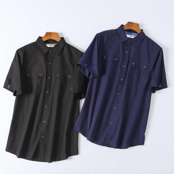 Meeste vabaaja särk lühikeste varrukate ja taskutega