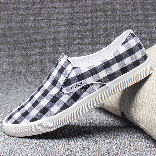 Νέο μοντέλο casual ανδρικά καρό μοκασίνια 