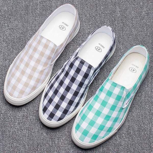 Νέο μοντέλο casual ανδρικά καρό μοκασίνια 