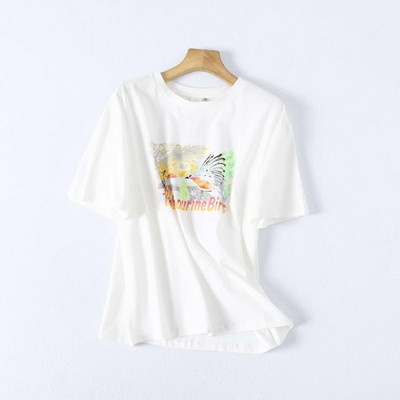 Tricou dama cu imprimeu color - model larg
