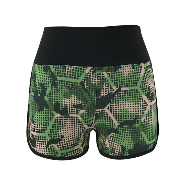 Casual γυναικεία σορτς με υψηλή μέση σε πράσινο χρώμα