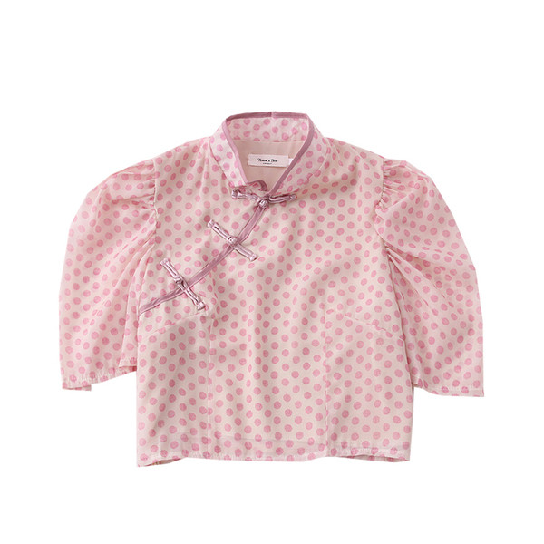 Нов модел дамска риза с ниска яка и буфан ръкав