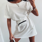 Rochie scurta moderna de dama cu curea