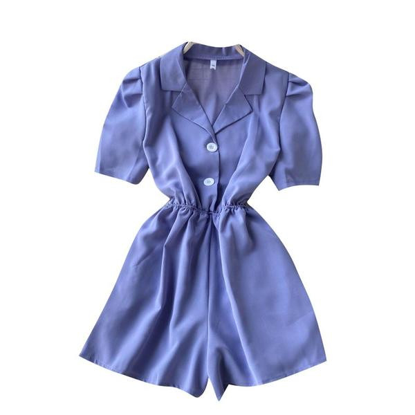 Κομψές γυναικείες ολόσωμες φόρμες με κοντά μανίκια και ελαστική μέση