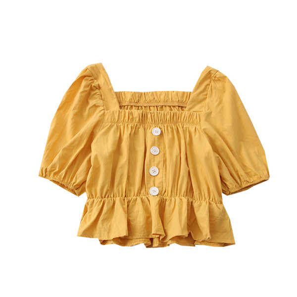 Νέο μοντέλο γυναικεία μπλούζα με τετράγωνη λαιμόκοψη και κουμπιά