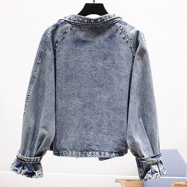 ΝΕΟ μοντέλο γυναικείο τζιν μπουφάν με τρουξ και τσέπες