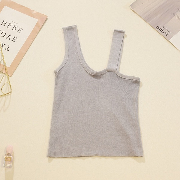 Μοντέρνο γυναικείο αμάνικο με φαρδύ λουράκι