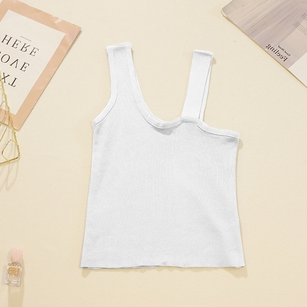 Μοντέρνο γυναικείο αμάνικο με φαρδύ λουράκι