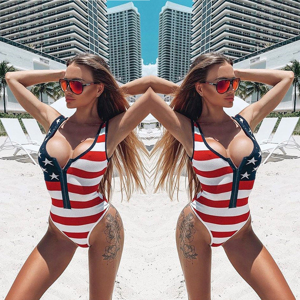 ΝΕΟ μοντέλο  γυναικείο ολόσωμο μαγιό με φερμουάρ και οβάλ λαιμόκοψη