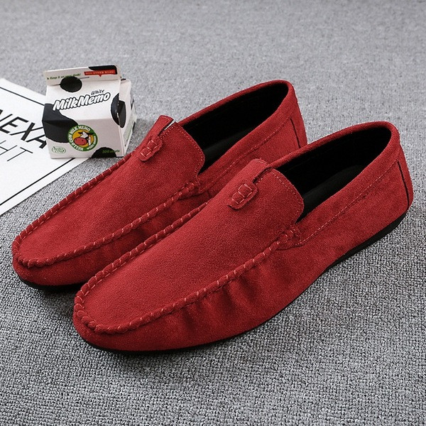 Модерни мокасини от еко велур изчистен модел