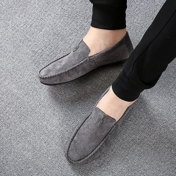 Модерни мокасини от еко велур изчистен модел