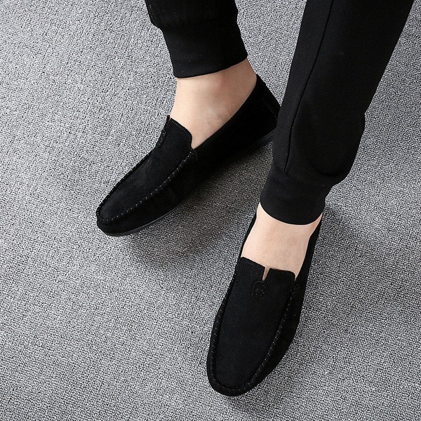 Модерни мокасини от еко велур изчистен модел