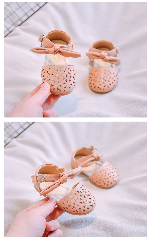 Alkalmi gyerekszandál csattal és szalaggal