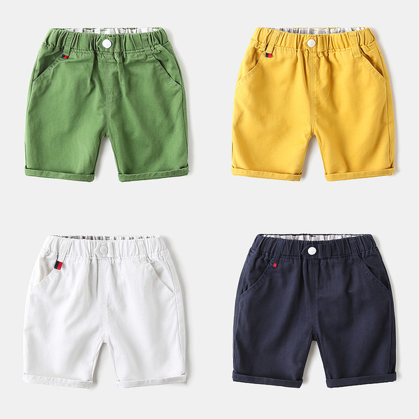 Casual παιδικά σορτς με κουμπί και λάστιχο