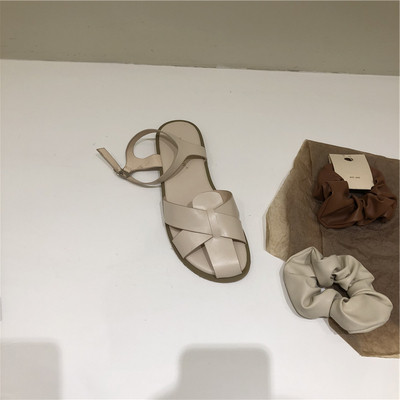 Sandale casual din piele cu talpa plate