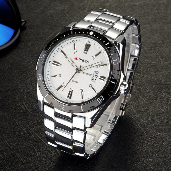 Férfi kvarc óra rozsdamentes acélból