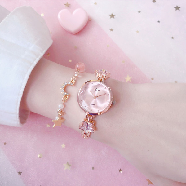 Νέο μοντέλο γυναικείο ρολόι σε στρογγυλό σχήμα με πέτρες