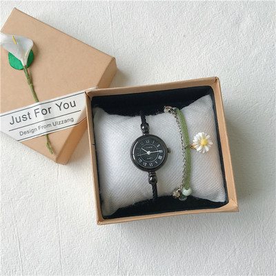 Stilīga sieviešu pulksteņa aproces tipa apaļa forma