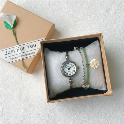 Stilīga sieviešu pulksteņa aproces tipa apaļa forma