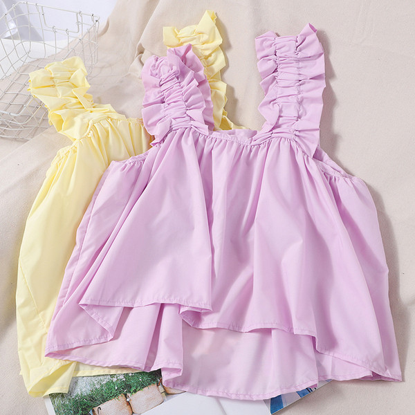 Καθημερινό γυναικείο αμάνικο με φαρδύ λουράκι και τετράγωνο ντεκολτέ