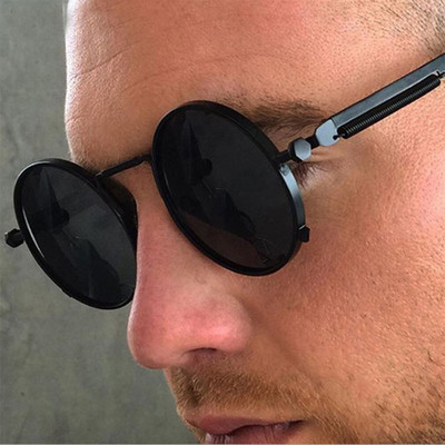 Слънчеви очила с кръгла форма и тънка рамка подходящи за мъже и жени