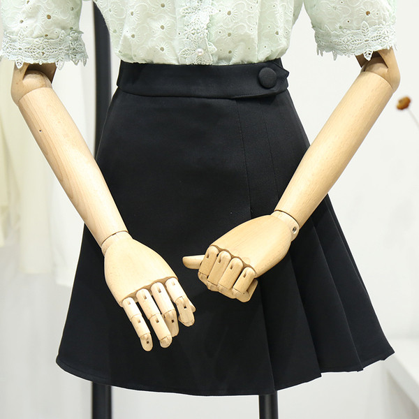 Νέο μοντέλο γυναικεία φούστα με ψηλή μέση και πλισέ μέρος