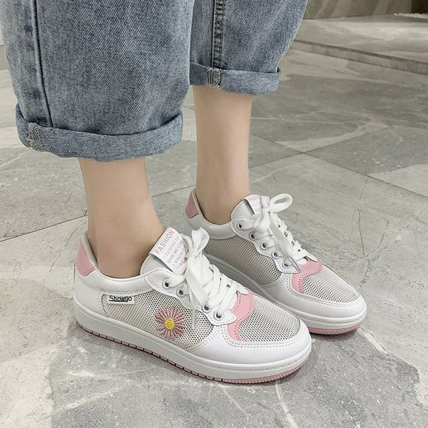 Casual πάνινα παπούτσια από ύφασμα και κεντήματα