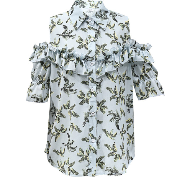 Új modell női ing klasszikus gallérral, csupasz vállú