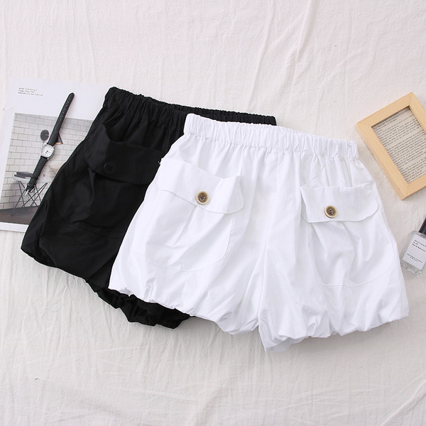 Uus mudel naiste lühikesed püksid elastse vöökoha ja taskuga