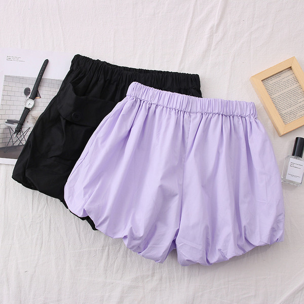 Uus mudel naiste lühikesed püksid elastse vöökoha ja taskuga