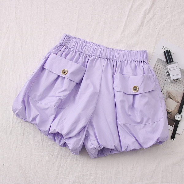 Uus mudel naiste lühikesed püksid elastse vöökoha ja taskuga